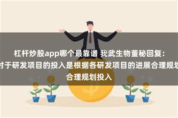 杠杆炒股app哪个最靠谱 我武生物董秘回复：公司对于研发项目的投入是根据各研发项目的进展合理规划投入