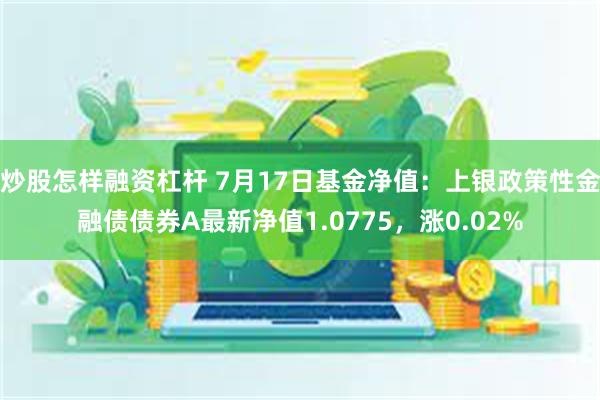 炒股怎样融资杠杆 7月17日基金净值：上银政策性金融债债券A最新净值1.0775，涨0.02%