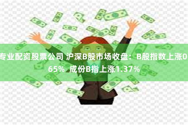 专业配资股票公司 沪深B股市场收盘：B股指数上涨0.65%  成份B指上涨1.37%