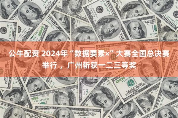 公牛配资 2024年“数据要素×”大赛全国总决赛举行 ，广州斩获一二三等奖