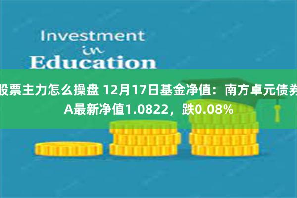 股票主力怎么操盘 12月17日基金净值：南方卓元债券A最新净值1.0822，跌0.08%