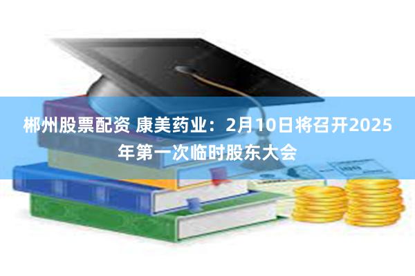 郴州股票配资 康美药业：2月10日将召开2025年第一次临时股东大会